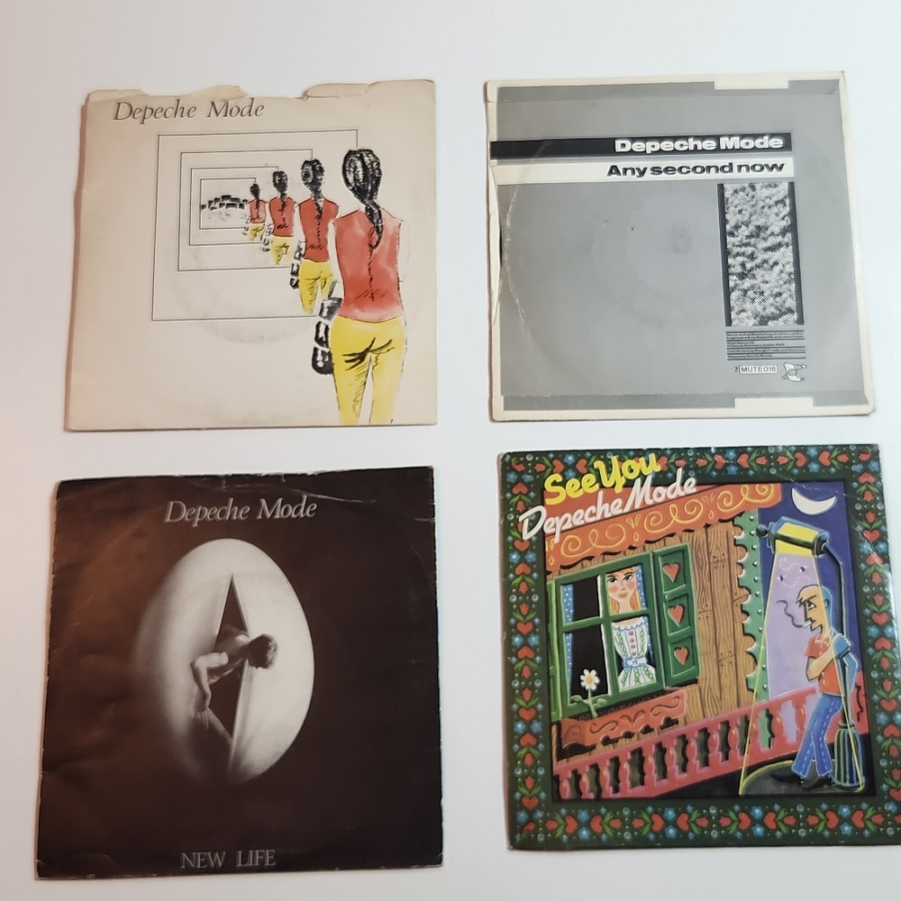 4 Vintage 7" Depeche Mode Vinyls